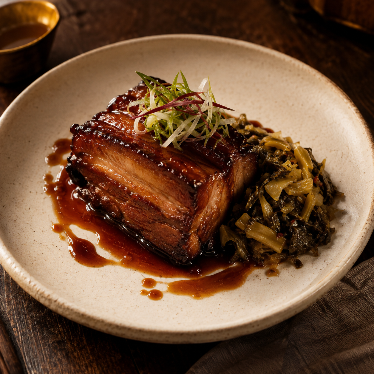 Tea braised pork