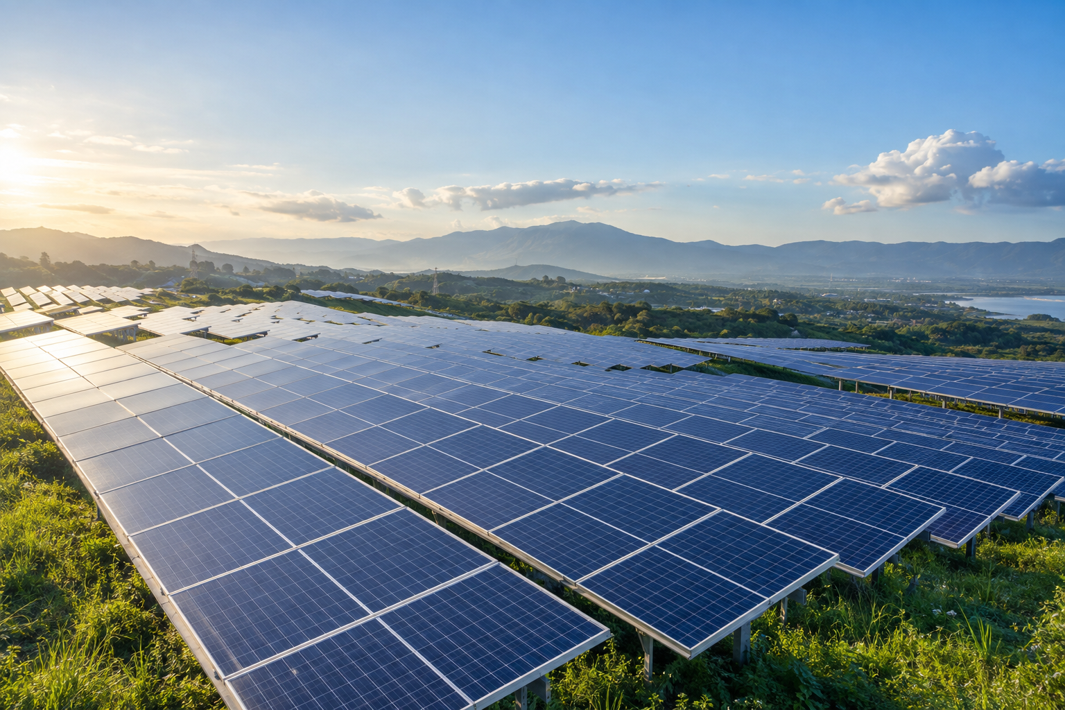 南台灣山麓的大型太陽能電場